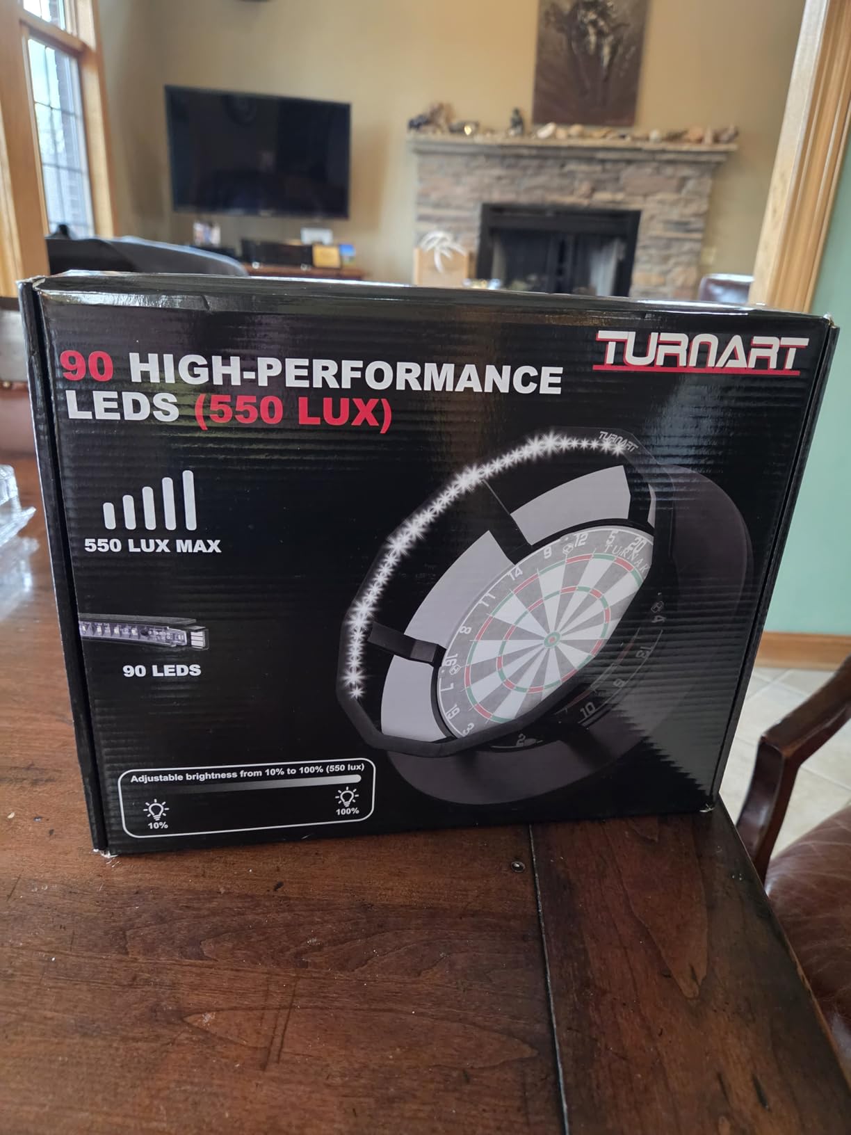 Turnart Dart Board Light- 360 Degree Dartboard Light Dart Accessories | Dart Light 90 LED Dart Board Lighting System 550 LUX Illumination customer photo 2
