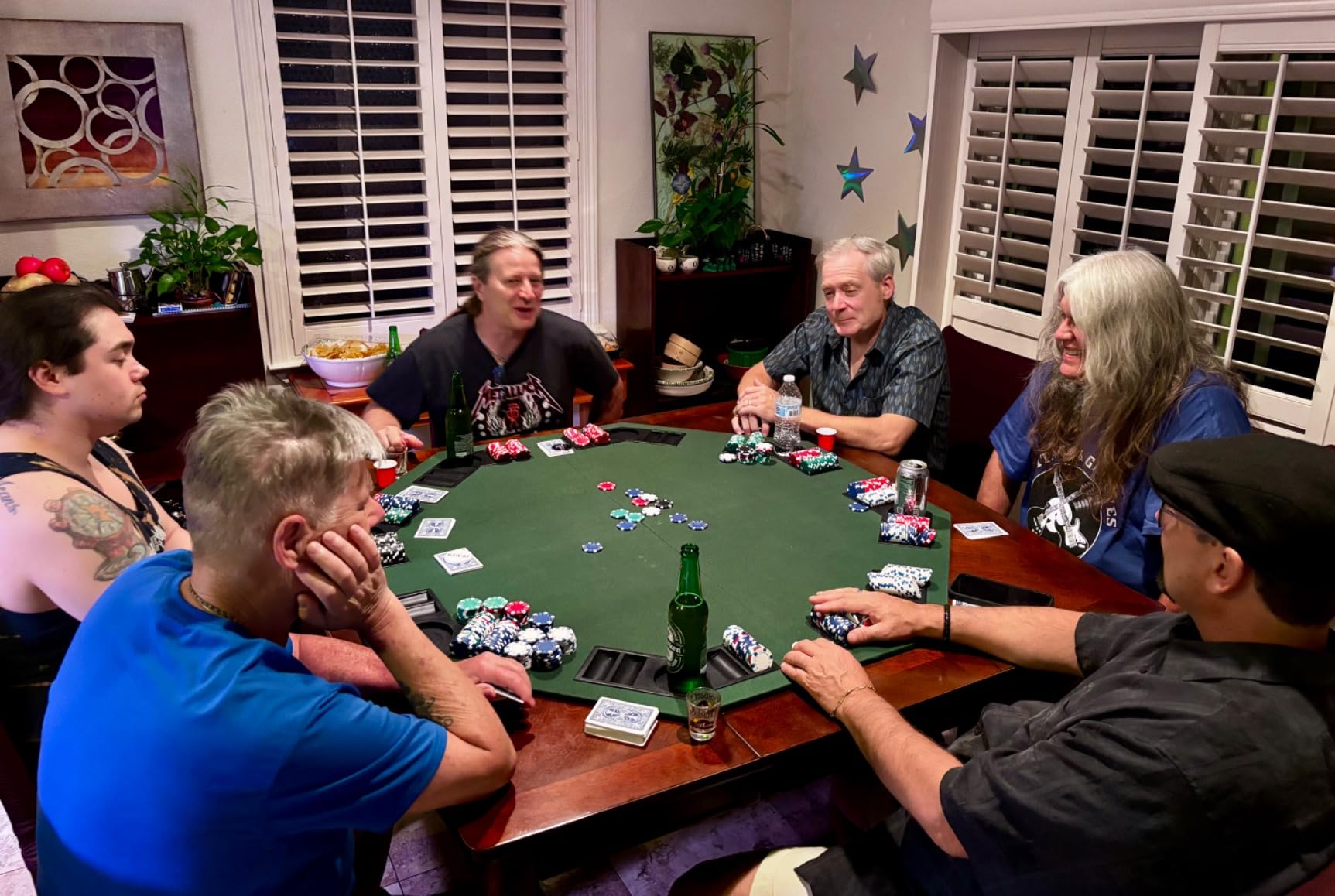 Foldable Poker Table Top with Chips Tray & Cup Holders, Carrying Bag | 79 x 36 Inch Rectangular Poker Table Topper Green Felt, Professional Texas Hold'em Poker Mat for Card Casino Games customer photo 1
