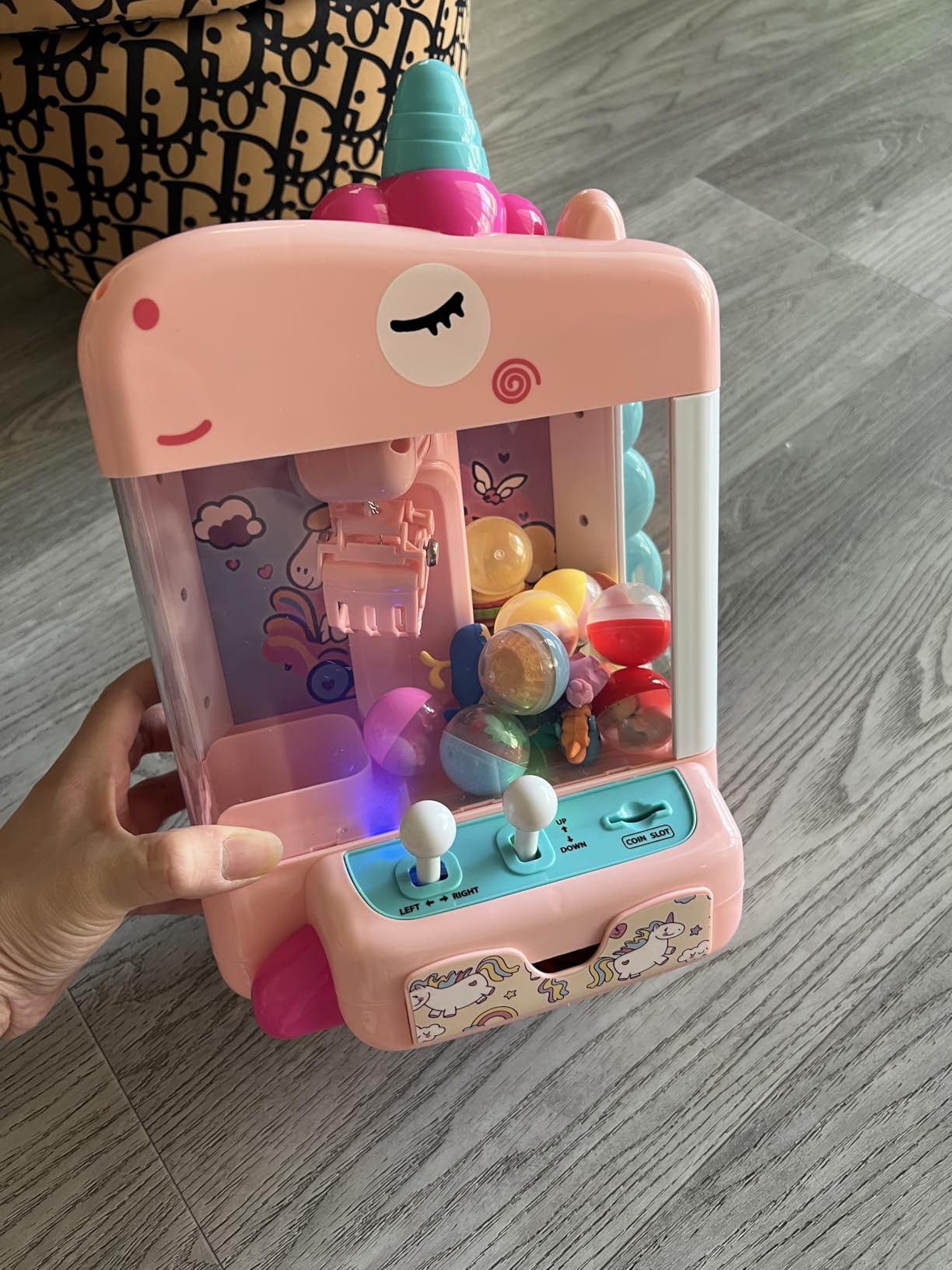 Skirfy Claws Machines for Kids Age 6+, Mini Vending Machines Girls Unicorns Toys with Sound & 20 Mini Plush Toys,Arcades Game Indoor Toy for Home Party Birthday customer photo 1