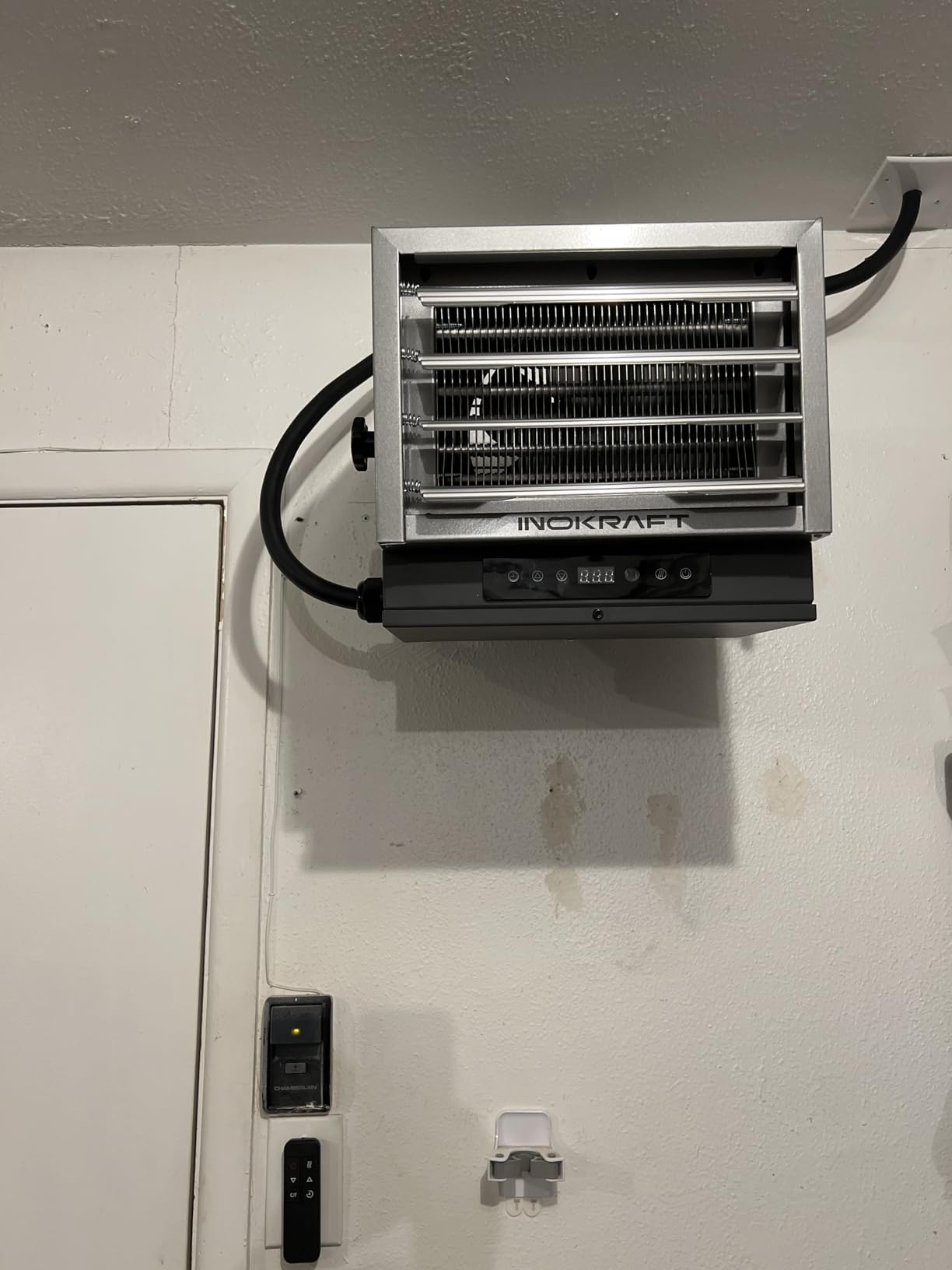 InoKraft 7,500W Electric Garage Heater, Wire: 8 AWG, Plug: NEMA 14-50P, Remote, Ceiling Mount, Digital Thermostat, 240 Volt, 24-Hour Timer, Overheat Protection, ECO Mode, Ideal for Garage customer photo 1