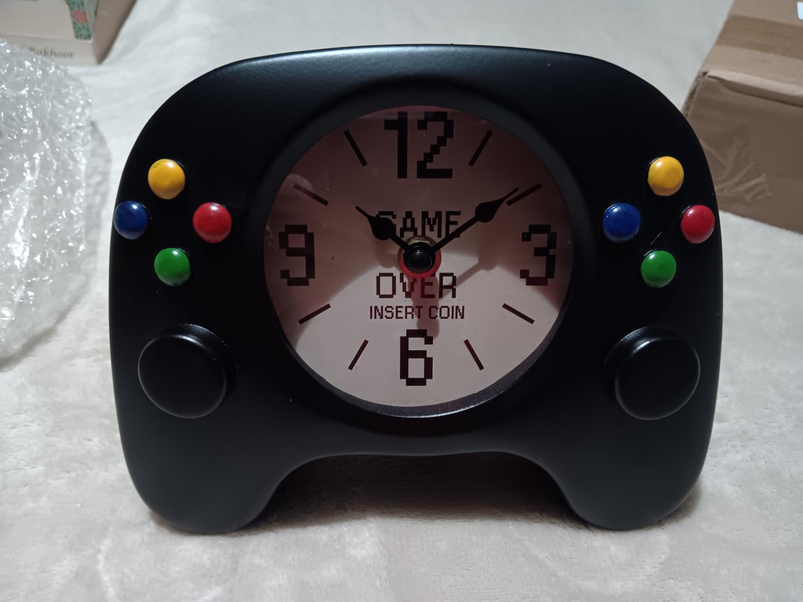 Game Controller Desk & Wall Clock - Retro Gamer Gift Decor,Gamepad-Shaped Clock for Bedroom, Office, or Game Room for Boys, Teens & Men Unique Video Game Decor customer photo 2