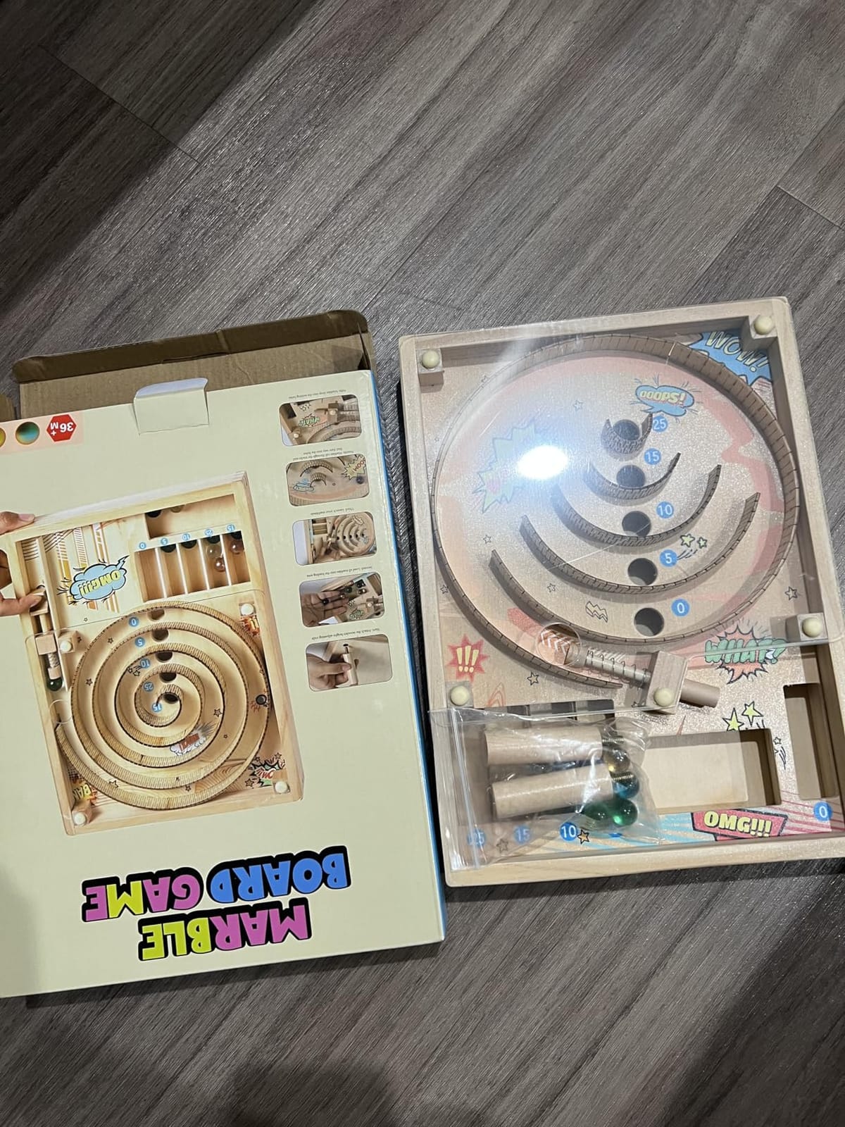 Pinball Machine Skee Ball Marble Run Game for Kids Ages 6-12 | Interactive Tabletop Game customer photo 2