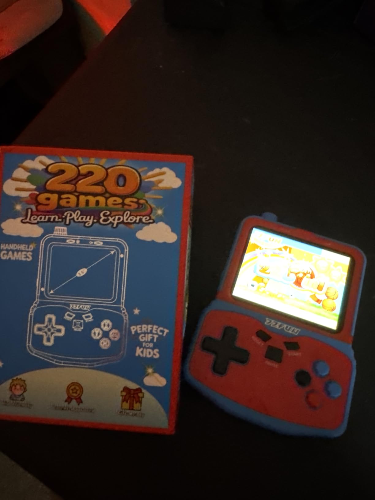 Portable Video Game Console for Kids, 220 Built-in Classic Retro Games, Handheld Plug & Play Player with 3.5