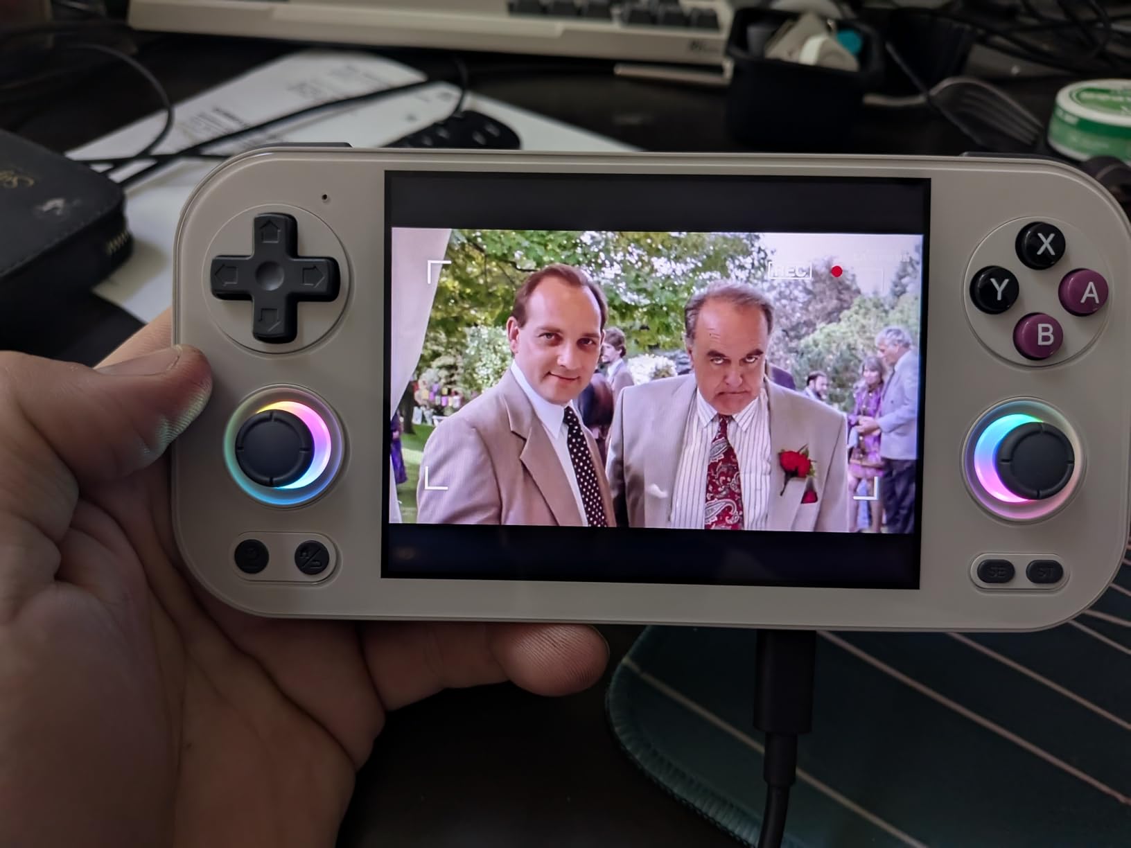 RG476H Retro Game Console Android 13 System Unisoc T820 RG 476H Handheld Game 4.7-inch LTPS OCA Full Multi-Touch Screen Online Fighting Joystick Supports Output WiFi 5000mAh 8+ 128GB (RG476H-Gray-new) customer photo 1