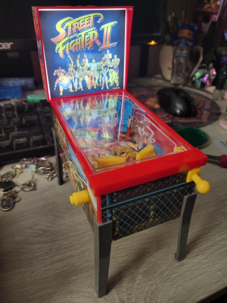 Street Fighter II: Mini Arcade Pinball - Collector Series, Lights & Sounds, Classic Tabletop Game, Skill Shot Challenges, Licensed Toy, Adults-Kids 3+ customer photo 2