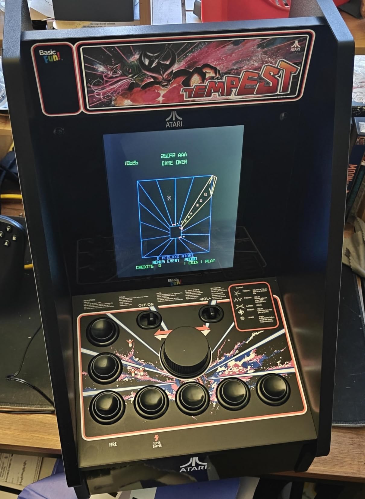Arcade Classics - Atari Tempest Counter Series Game Machine, 5 Games, 8