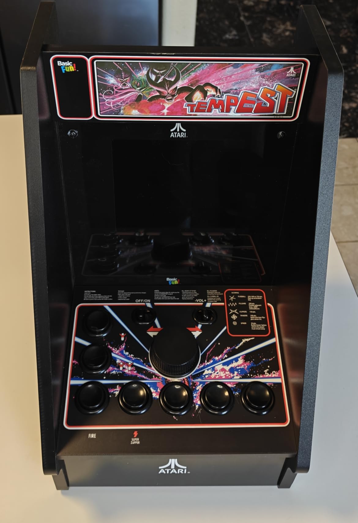 Arcade Classics - Atari Tempest Counter Series Game Machine, 5 Games, 8