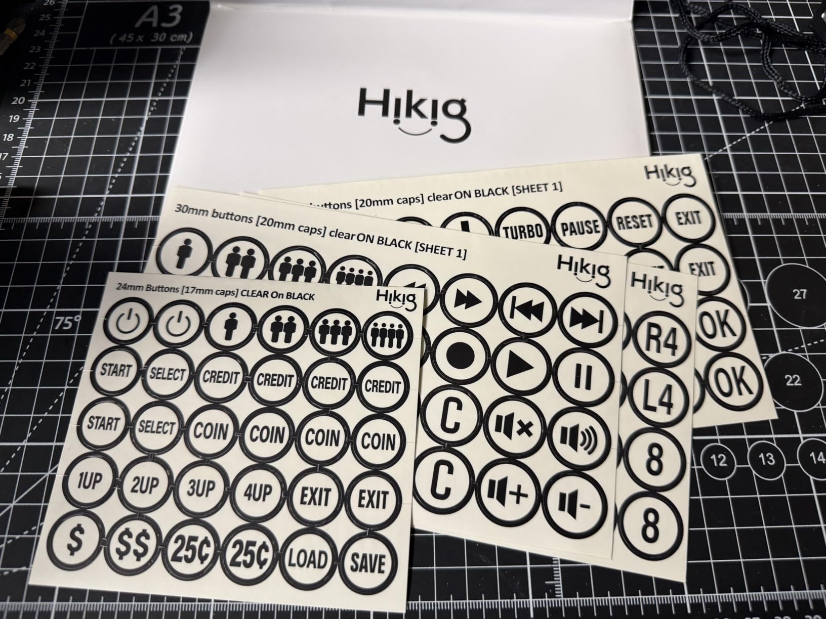 Arcade Game Button Stickers Set 24mm/30mm Die-Cut Labels Compatible with Arcade Machine and Fight Stick Customization customer photo 1