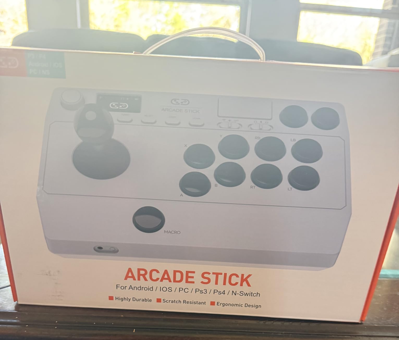 Saitake Wireless Arcade Fight Stick Joystick for PC,Android,IOS,Switch 1/2,PS3,PS4, Arcade Stick Supports Bluetooth, 2.4G Receiver and Wired Connection,with a 3.5 mm Audio Jack customer photo 2