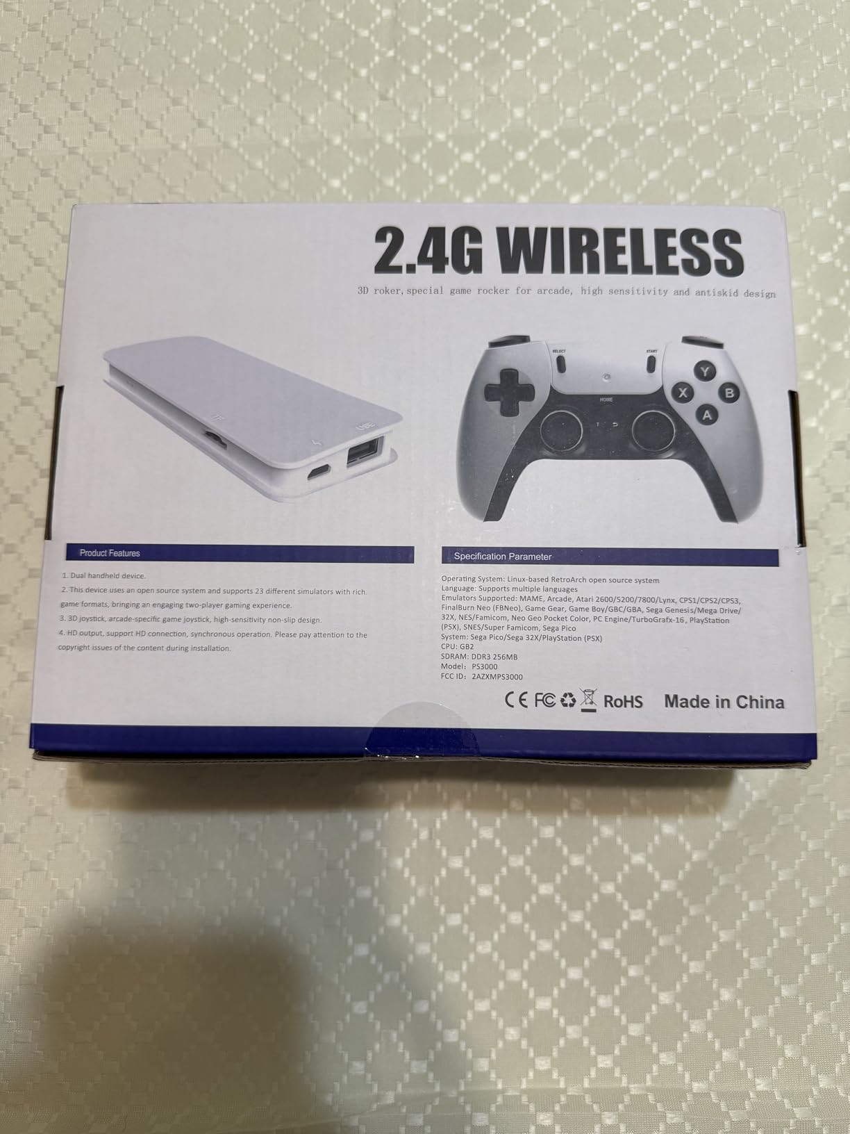 Retro Gaming Console Stick Pro, Video Games Stick with 4K HDMI Built-in 23 Emulators Console, Plug and Play Game Stick 40000+ TV Game System with 2 Wireless Controllers (Porcelain White) customer photo 2
