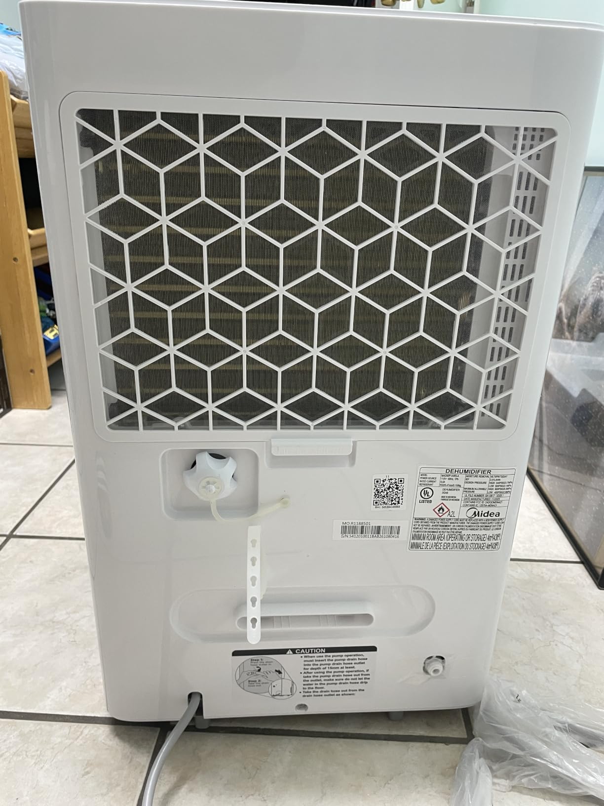 Midea 50 Pint Dehumidifier with Pump, 4,500 Sq. Ft, Energy star | Reusable Air Filter, Continuous Drainage, Wi-Fi Enabled, Works with Alexa, Quiet Operation for Basement, Home customer photo 2