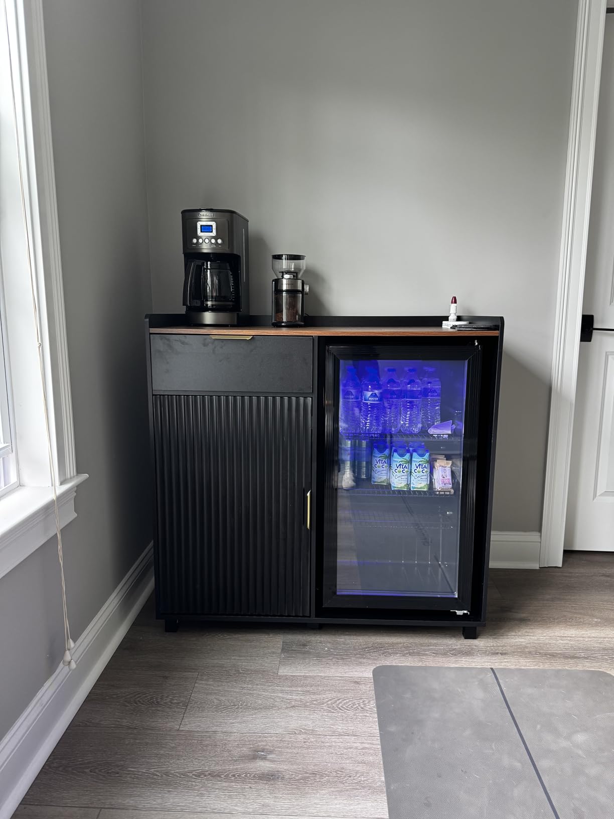 Tehanld Lighted Beverage Refrigerator, 68-Can Gaming Mini Fridge | RGB illuminated glass door, 1.8 cu.ft, 35-65°F digital control, quiet drink cooler for bedroom, game room, home bar customer photo 2