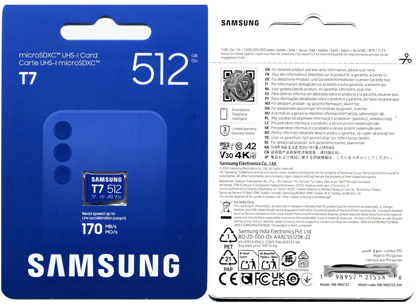Samsung microSDXC T7 128GB, Transfer Speeds Up to 170 MB/s for Casual Gamers and Everyday Users customer photo 1
