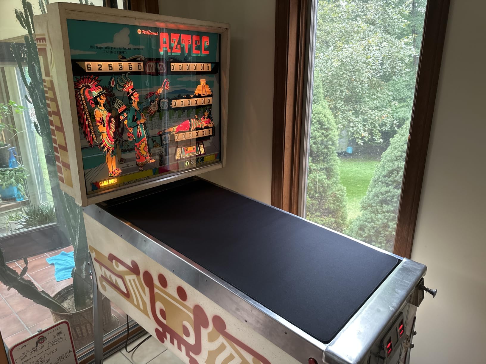 Woanger 41.5 x 20.5 Inch Universal Standard Pinball Machine Black Soft Dust Cover with High Strength Polyester, Roll up Storage, Bound Edge Finish customer photo 1