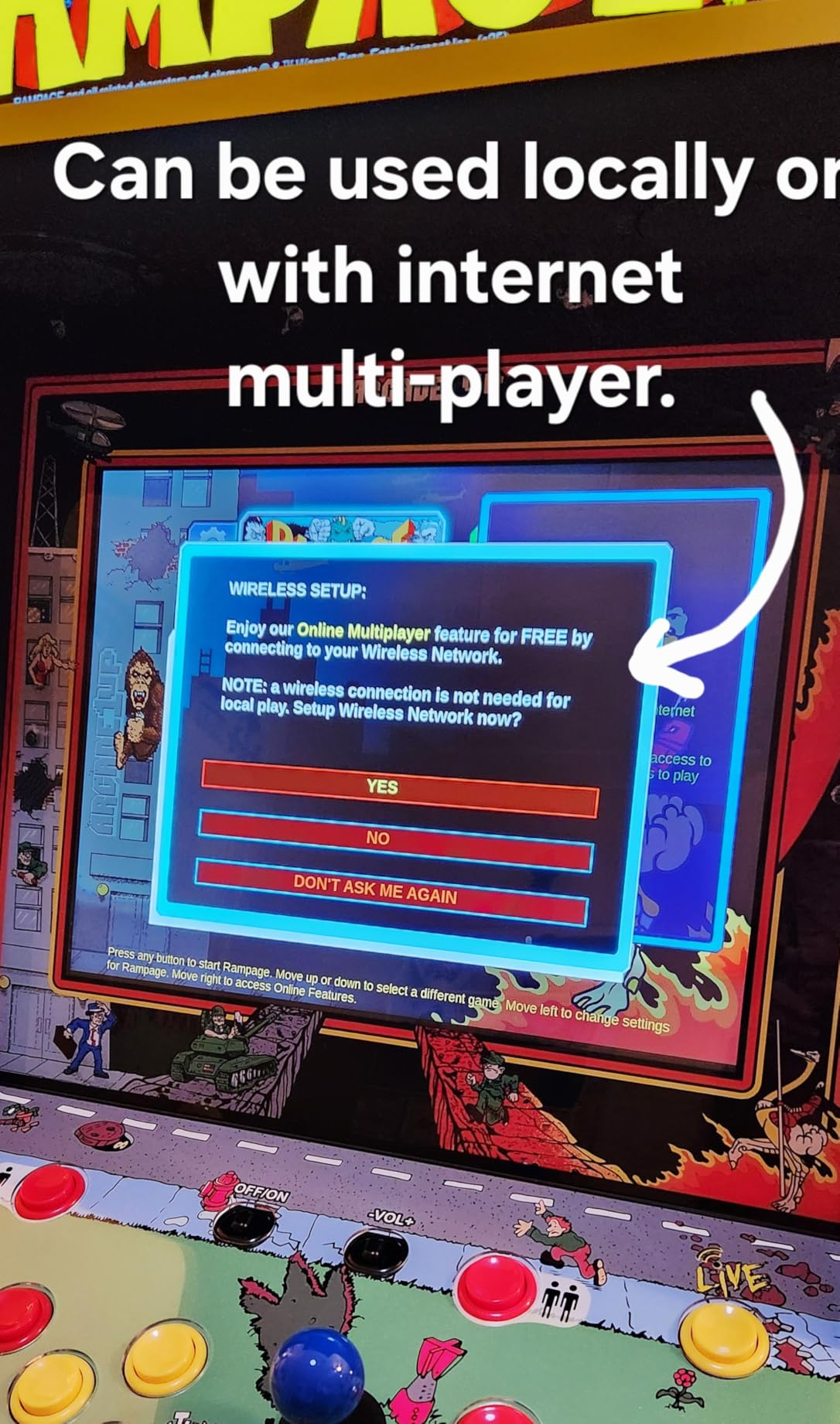 ARCADE1UP Rampage/Joust Deluxe Arcade Machine, Includes 14 Classic Midway Games with WiFi Leaderboards, Light-Up Marquee & Redesigned Cabinet customer photo 2