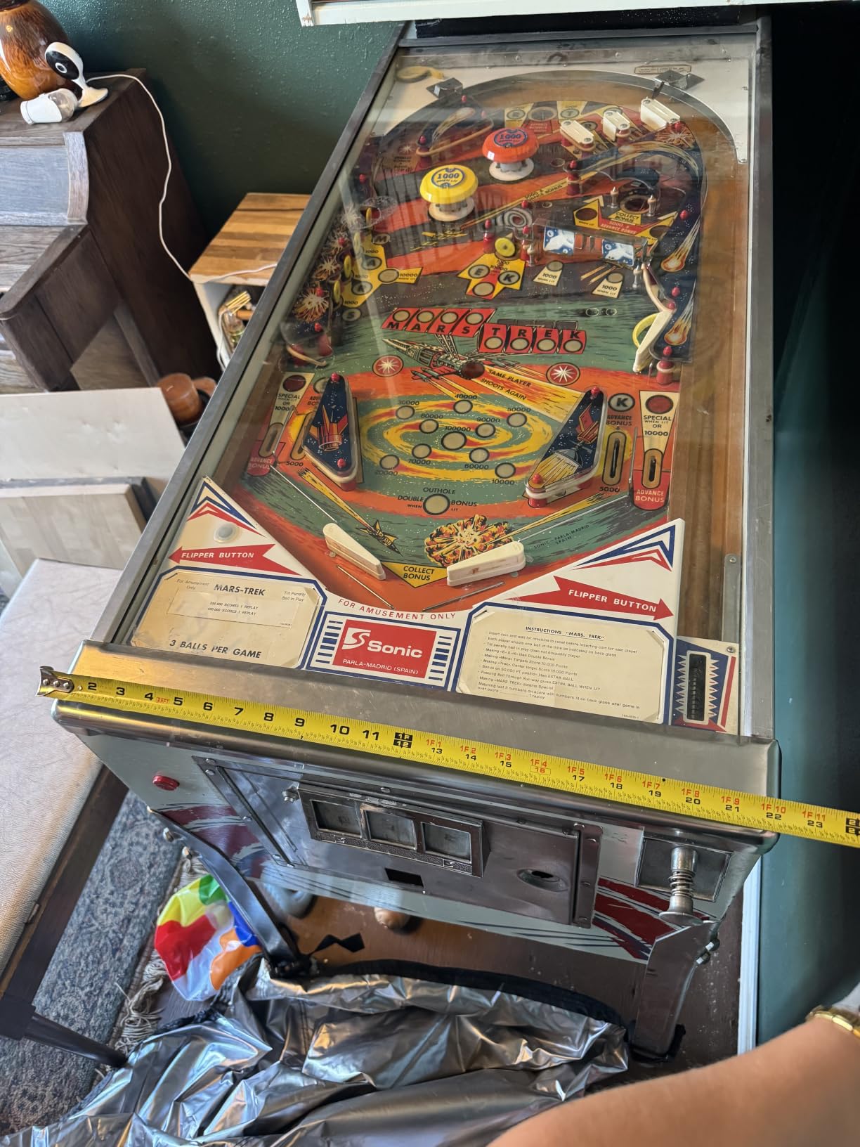44 In Arcade Game Cover for Full Size Pinball Machine Dust Proctect | 44x24x50, Waterproof Dustproof Heavy Duty Oxford Fabric, Wide Top Pinball Cover with Zipper Handle Drawstring and Seal customer photo 2