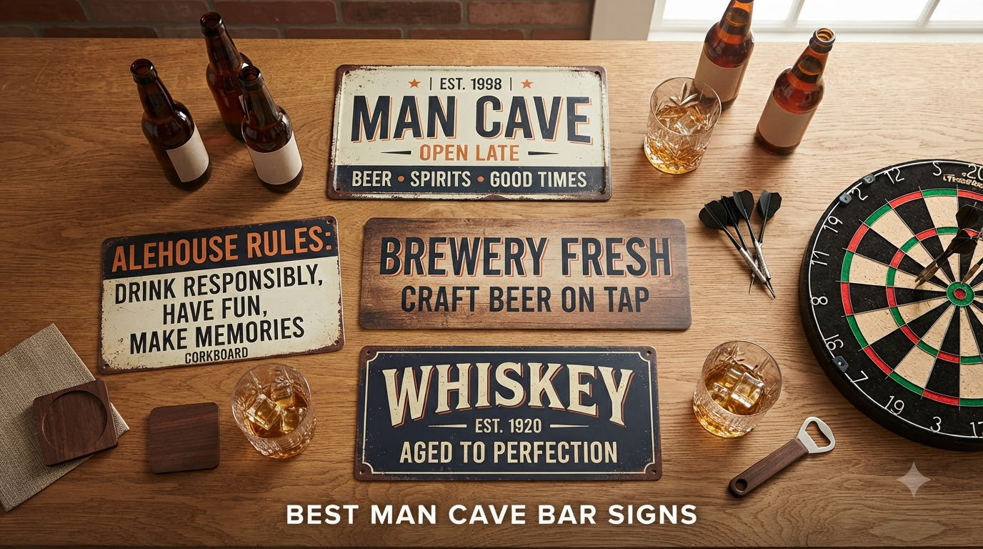 Best Man Cave Bar Signs