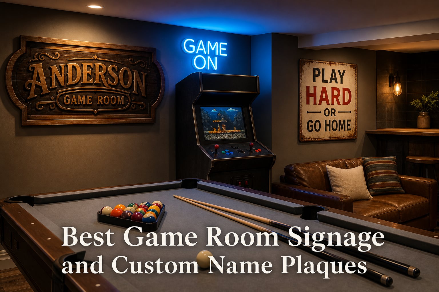 Best Game Room Signage and Custom Name Plaques