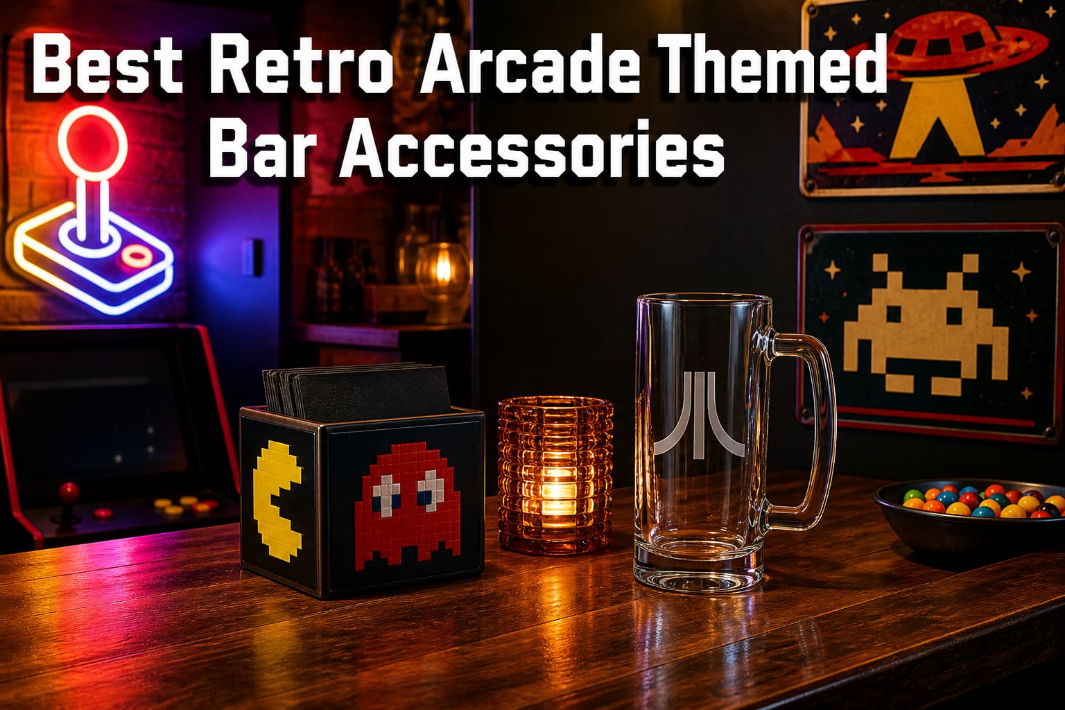 Best Retro Arcade Themed Bar Accessories