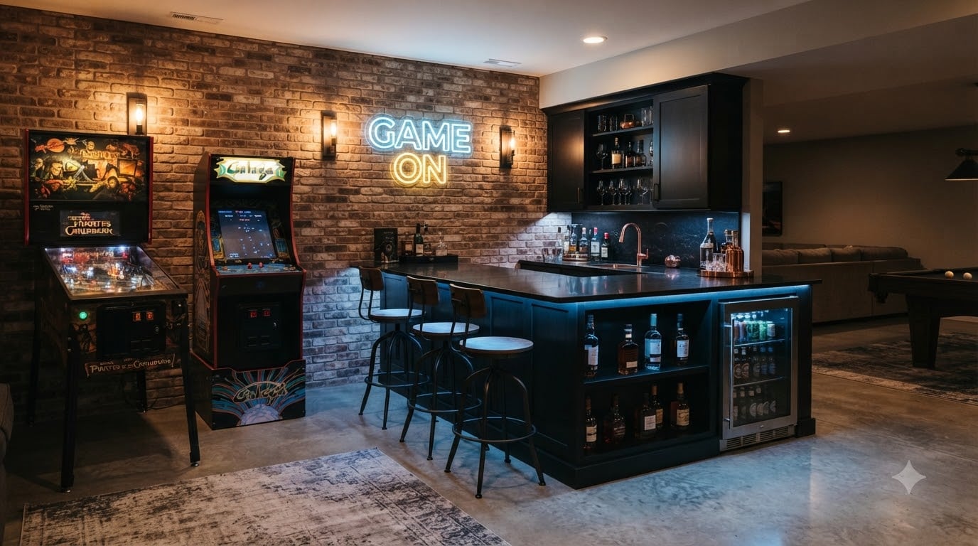 Best Home Bars for Basement Game Rooms
