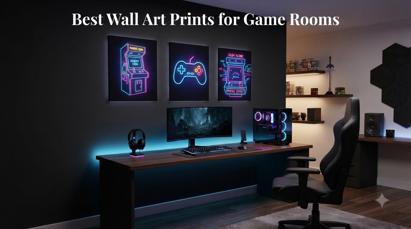 Best Wall Art Prints for Game Rooms