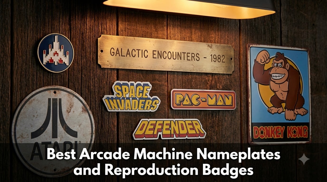 Best Arcade Machine Nameplates and Reproduction Badges