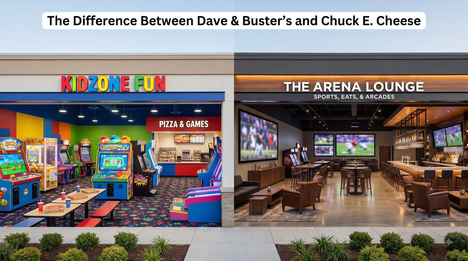 The Difference Between Dave & Buster's and Chuck E. Cheese