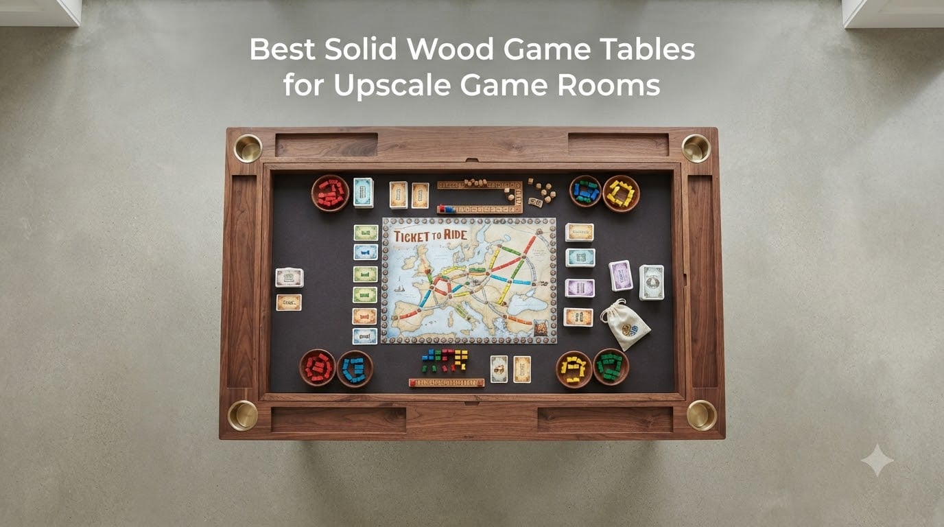 Best Solid Wood Game Tables for Upscale Game Rooms