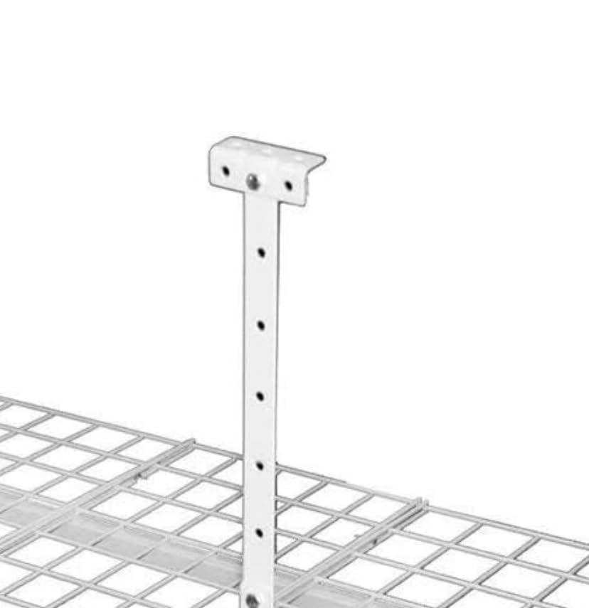 HyLoft Overhead adjustable Garage Storage Rack,Heavy Duty Steel Garage Storage System, 45-Inch x 45-Inch, White customer photo 2