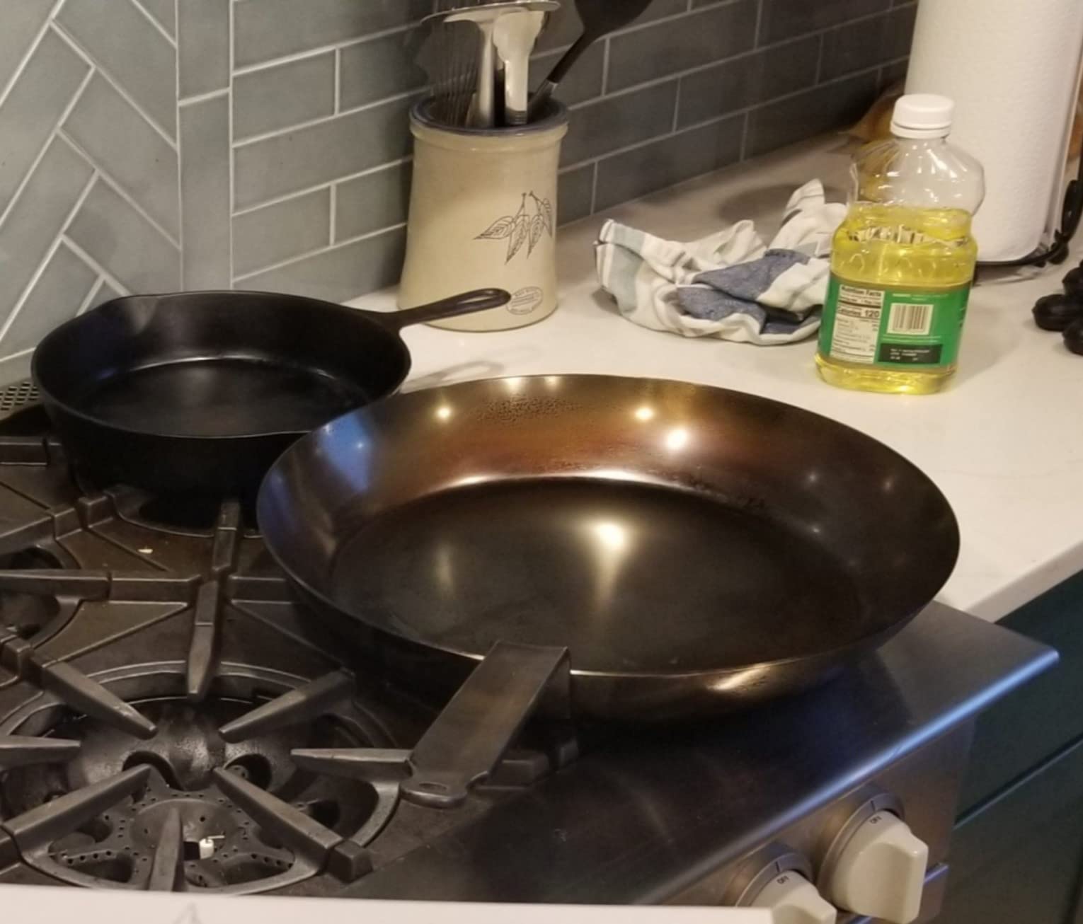 Matfer Bourgeat Black Carbon Steel Frying Pan, 9 3/8