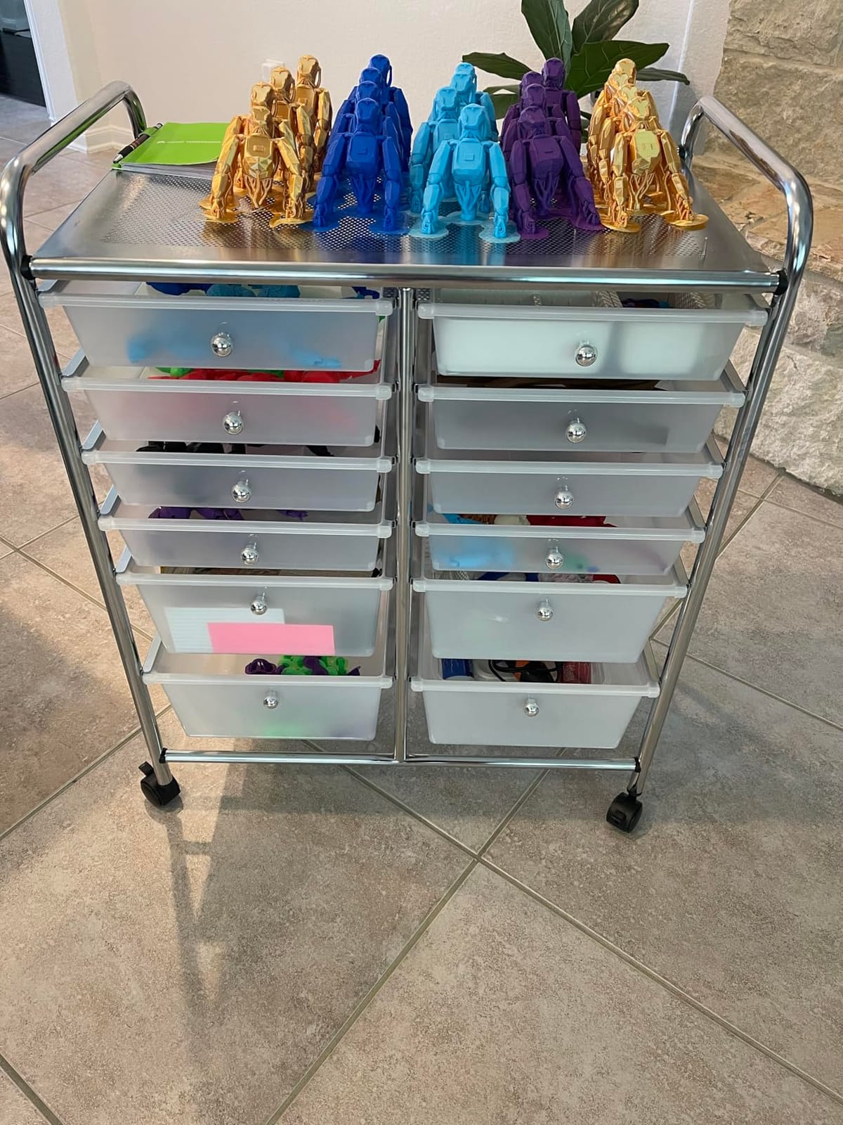 Honey-Can-Do Rolling Craft Storage Cart, Clear, 12-Drawer customer photo 1