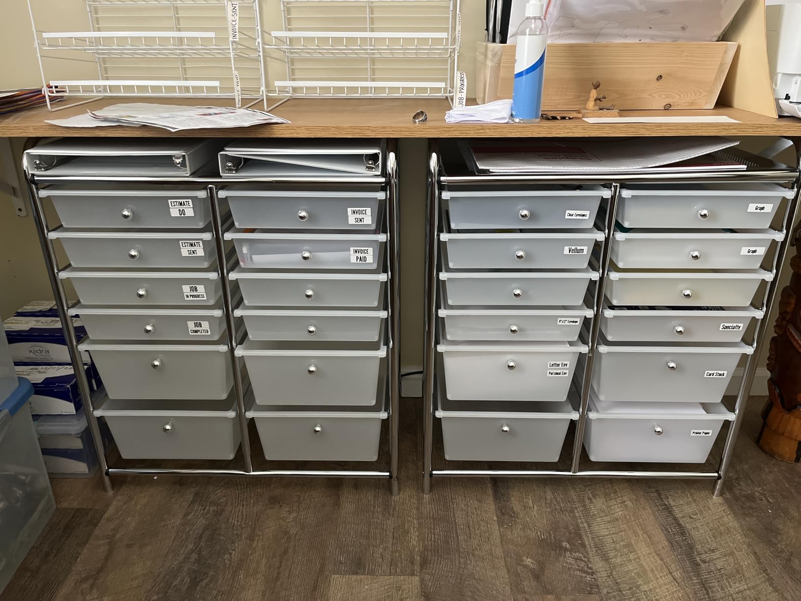 Honey-Can-Do Rolling Craft Storage Cart, Clear, 12-Drawer customer photo 2