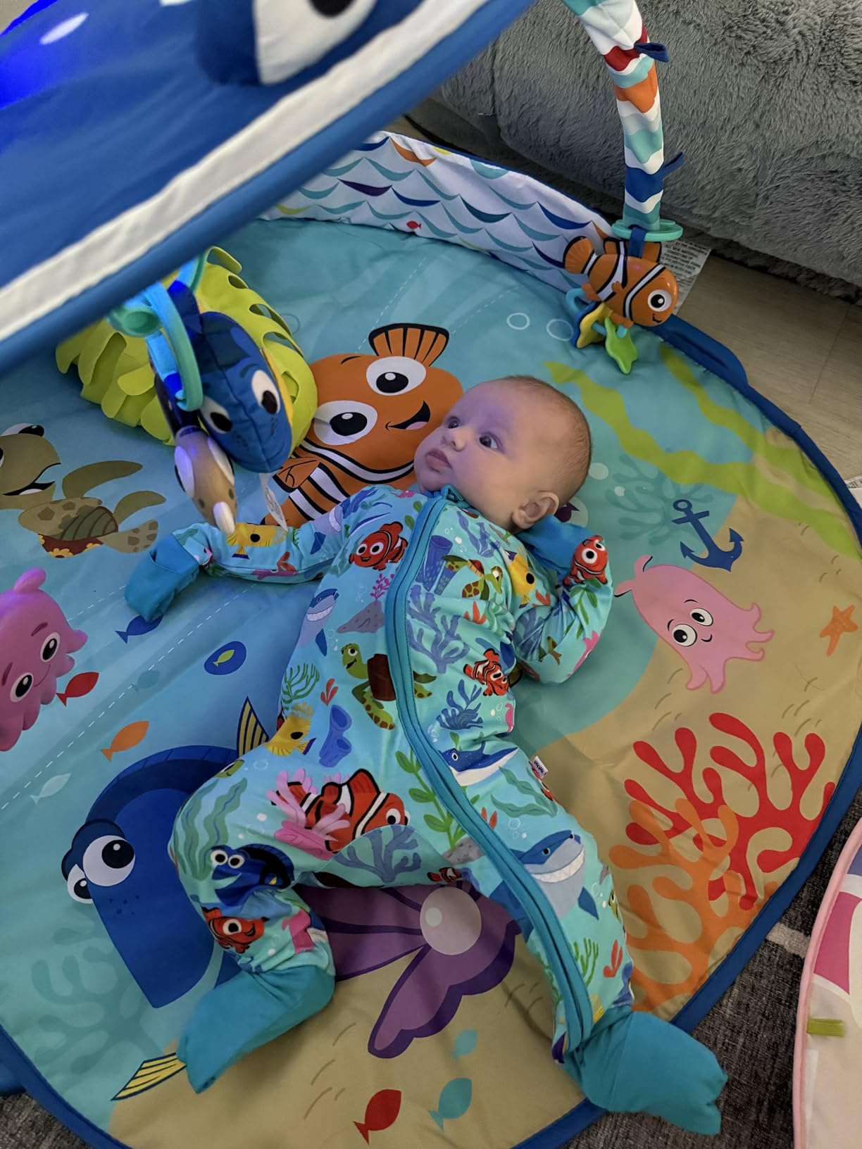 Bright Starts Disney Baby Finding Nemo Mr. Ray Ocean Lights & Music Gym, Ages Newborn + customer photo 2