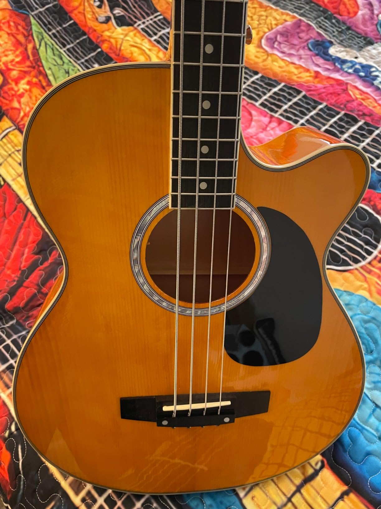 Best Choice Products Acoustic Electric Bass Guitar, Full Size 4 String, Fretted Bass Guitar w/Padded Gig Bag - Black customer photo 2