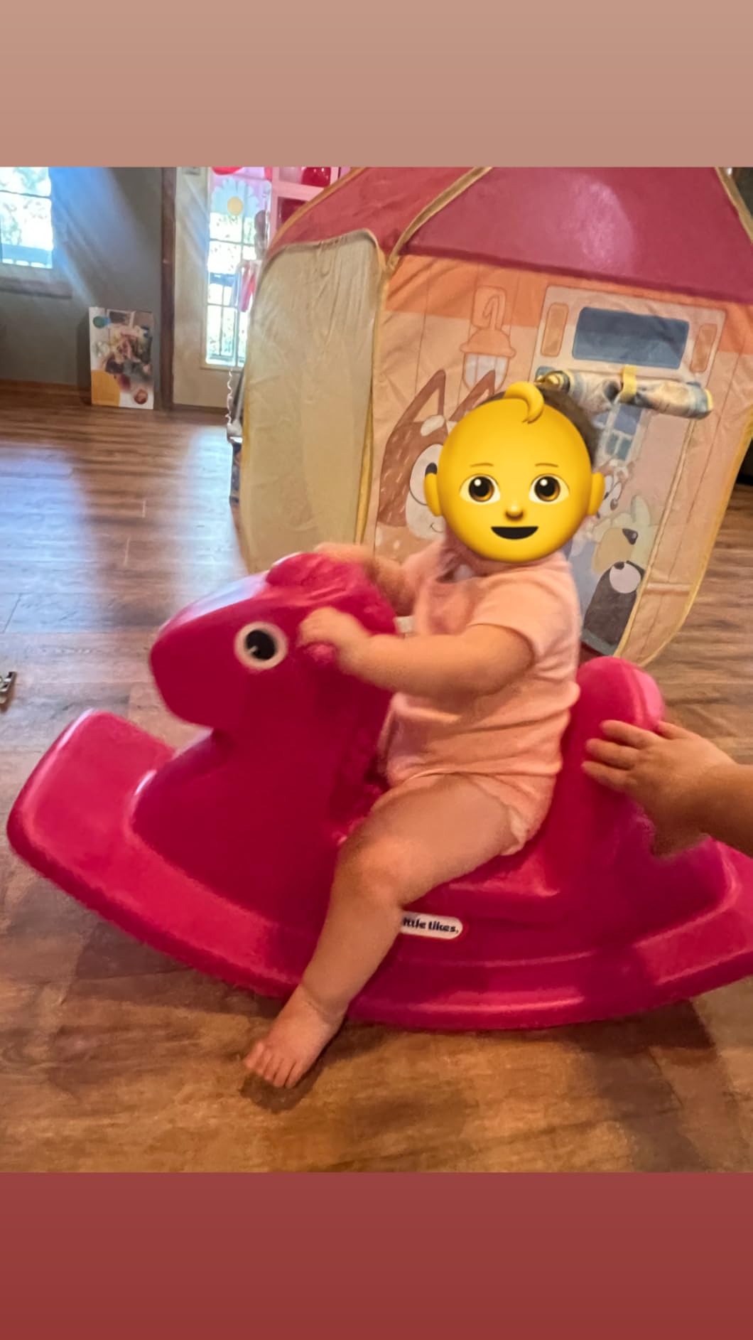 Little Tikes Rocking Horse Blue, 33.00 L x 10.00 W x 17.50 H Inches customer photo 2