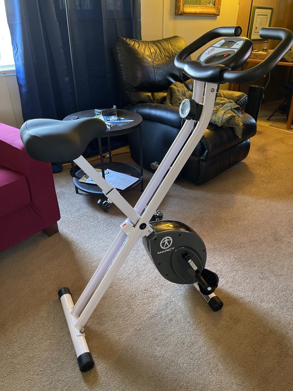 Marcy Foldable Upright Exercise Bike with Adjustable Resistance for Cardio Workout & Strength Training - Multiple Styles Available customer photo 2