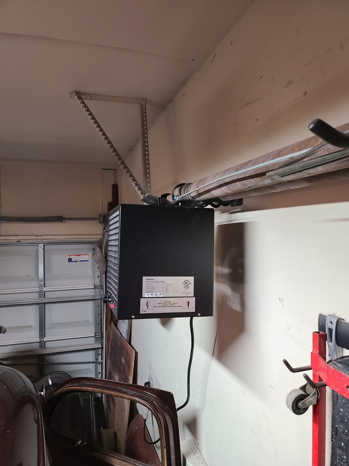 NewAir Electric Space Heater for Garage | Portable Heaters for Indoor Use | Ideal 240V Industrial Heater for Shop, Shed and Warehouse during Winter | Black customer photo 2