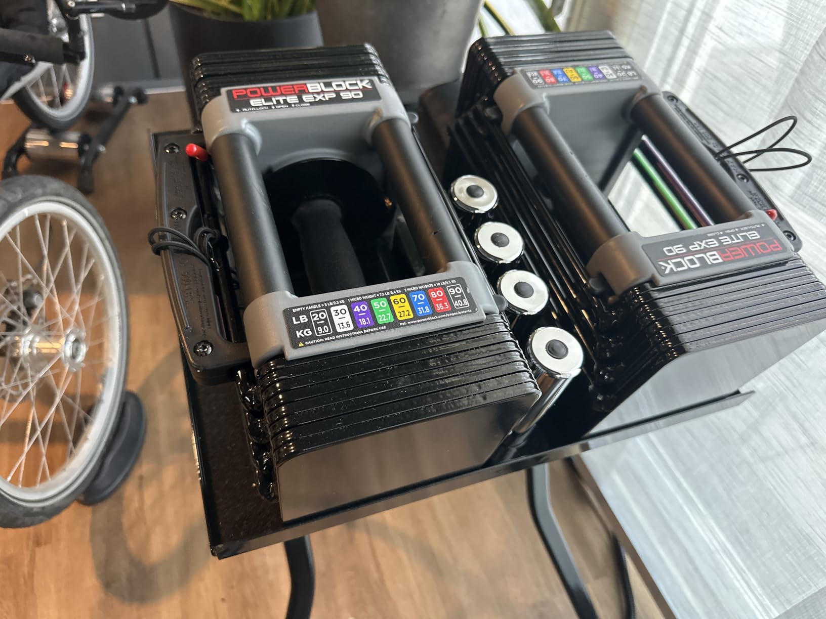 PowerBlock Elite EXP Adjustable Dumbbells, Sold in Pairs, Stage 1, 5-50 lb. customer photo 2