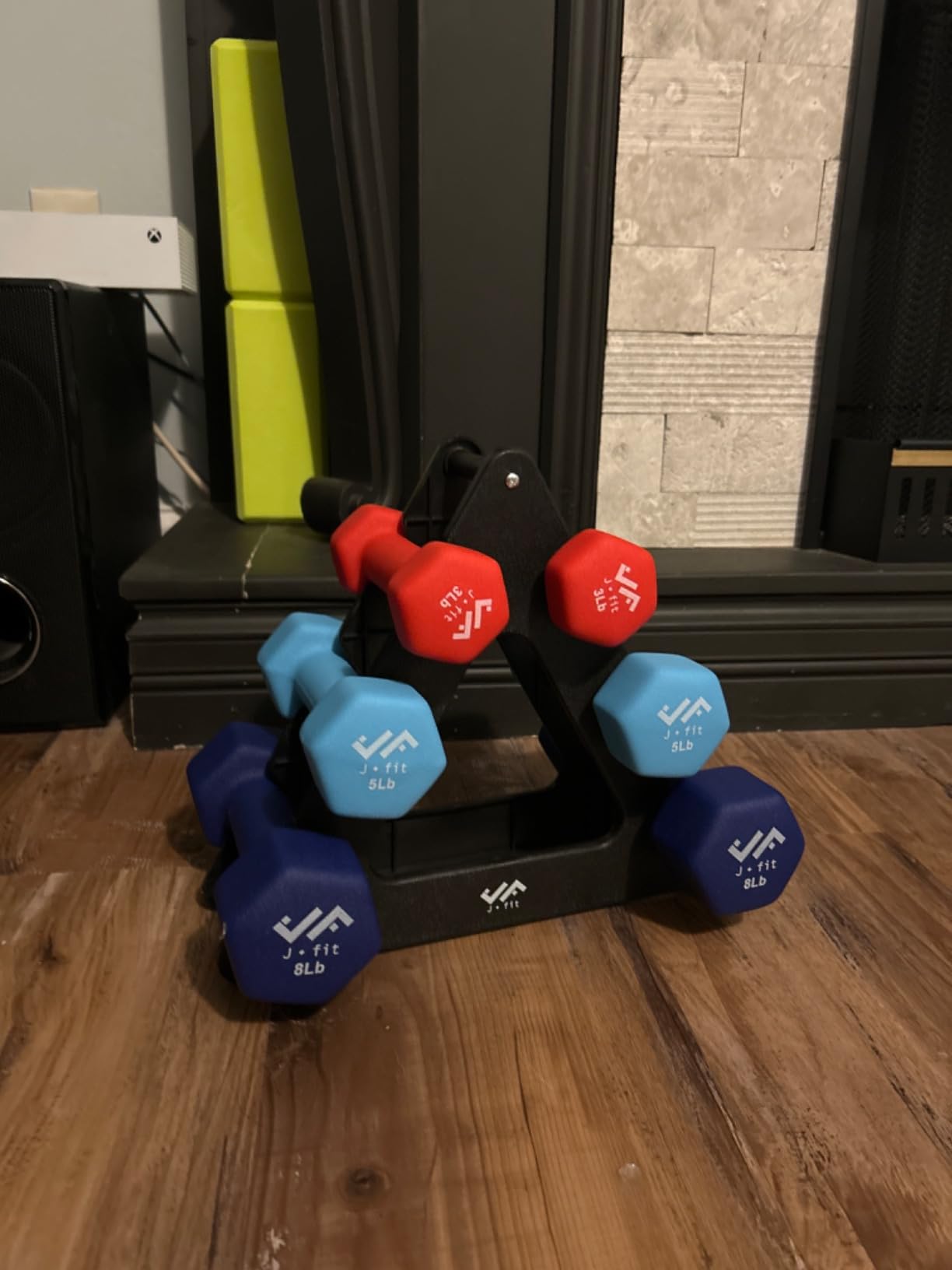 JFIT Dumbbell Pairs or Sets – Neoprene & Vinyl Coated Hand Weights for Home Gym, Strength Training, Aerobics, Cardio Exercise and Fitness customer photo 1