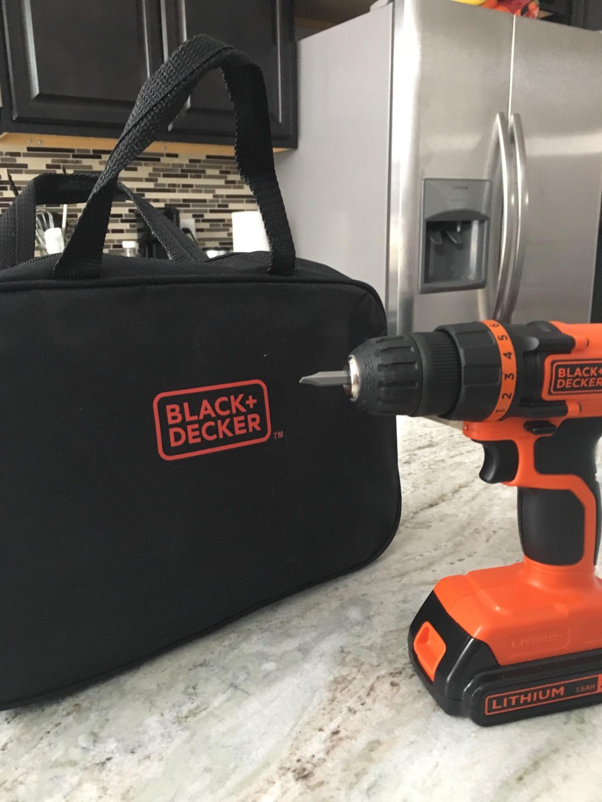 BLACK+DECKER 20V MAX 68-Piece Cordless Drill and Home Tool Project Kit with Tool Storage Bag (LDX120PK) customer photo 1