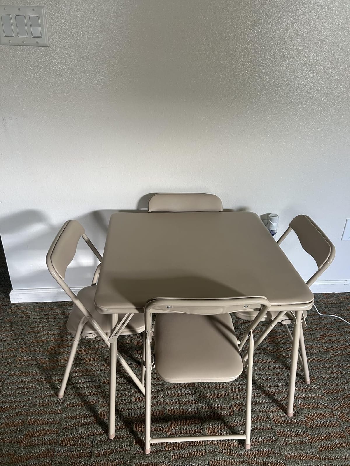 Flash Furniture Mindy Kids 5-Piece set Folding Square Table and Chairs Set for Daycare and Classrooms, Children's Activity Table and Chairs Set, Multicolor customer photo 1