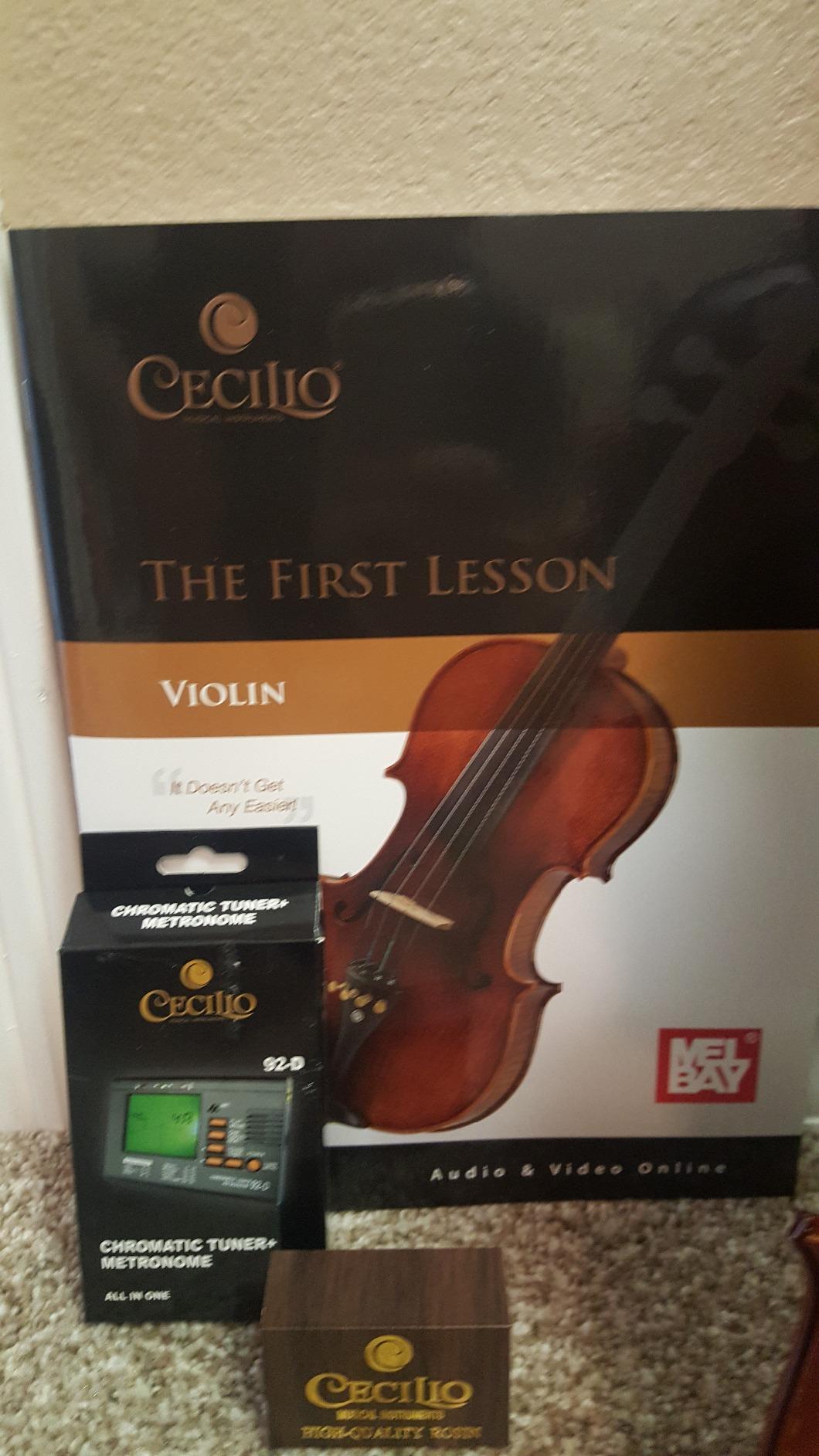 Cecilio 1/2 Violin Solidwood Violin with Hard Case, Bow, Rosin, Tuner, Shoulder Rest & Lesson Book – Ideal for Beginners customer photo 2