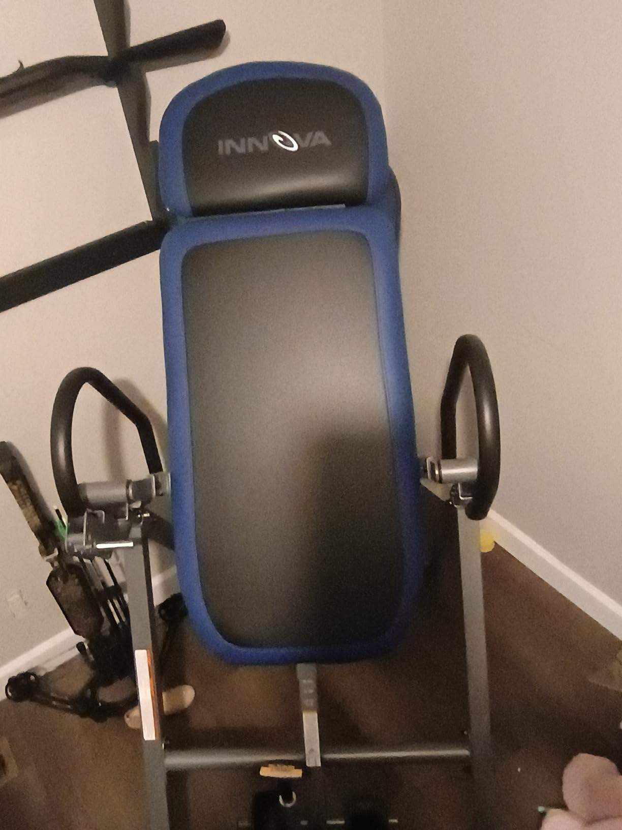 INNOVA HEALTH AND FITNESS ITM4800 Advanced Heat and Massage Inversion Table,Black/ Blue / Gray customer photo 2