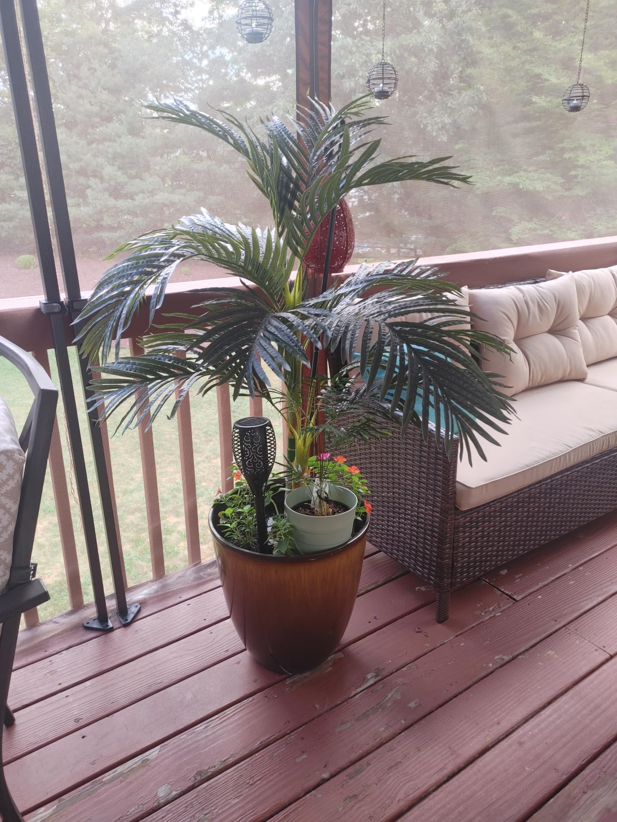 Nearly Natural 4 ft Artificial Golden Cane Palm Tree with Nursery Pot customer photo 2