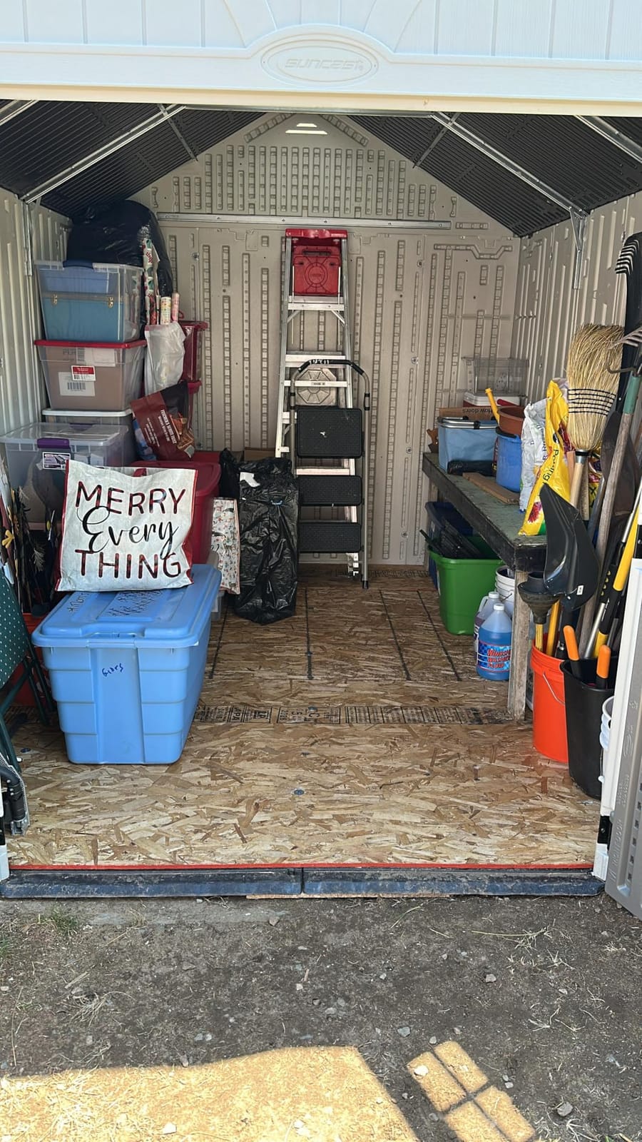 Suncast 8x10 Ft. Outdoor Storage Shed - Large Resin Outdoor Shed with Floor Included, Lockable Double Doors & Skylights. 547 Cu Ft Tremont Garden Resin Sheds for Lawn Tools, Riding Mowers, & Bikes customer photo 2