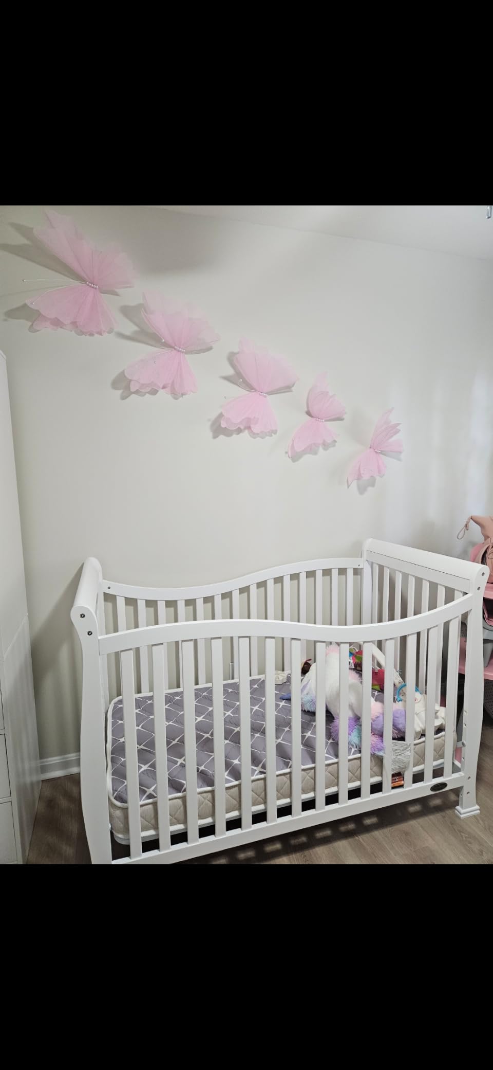 Dream On Me Violet 7-in-1 Convertible Life Style Crib in White, Greenguard Gold Certified, 4 Mattress Height Settings, Made of Sustainable New Zealand Pinewood customer photo 1