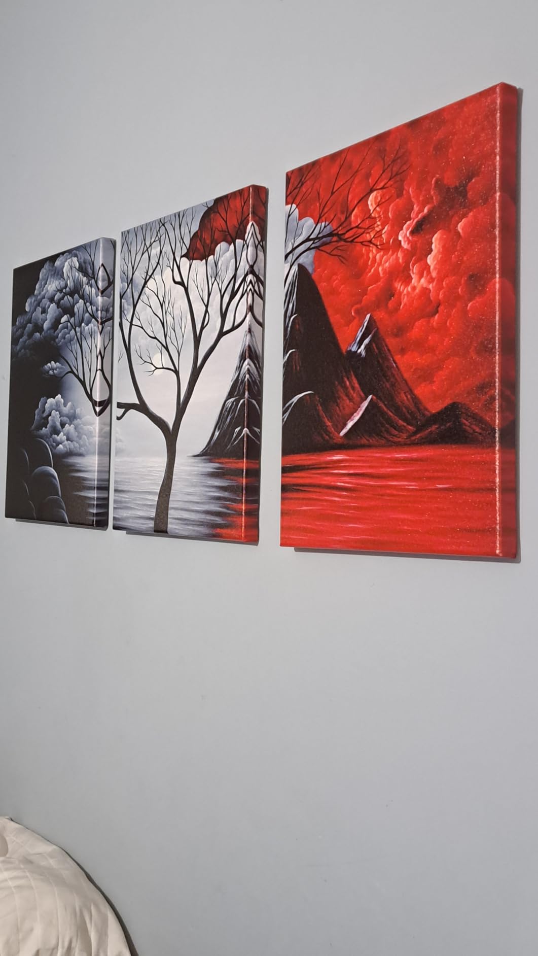 Wieco Art 3 Panels Abstract Canvas Wall Art for Home Decorations Wall Decor customer photo 2