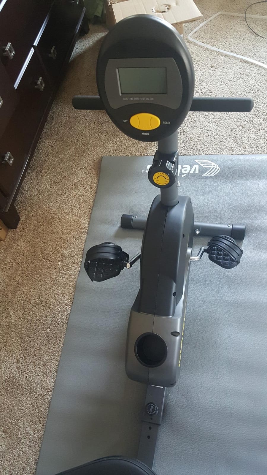 Marcy Magnetic Recumbent Bike with Adjustable Resistance and Transport Wheels NS-716R customer photo 1