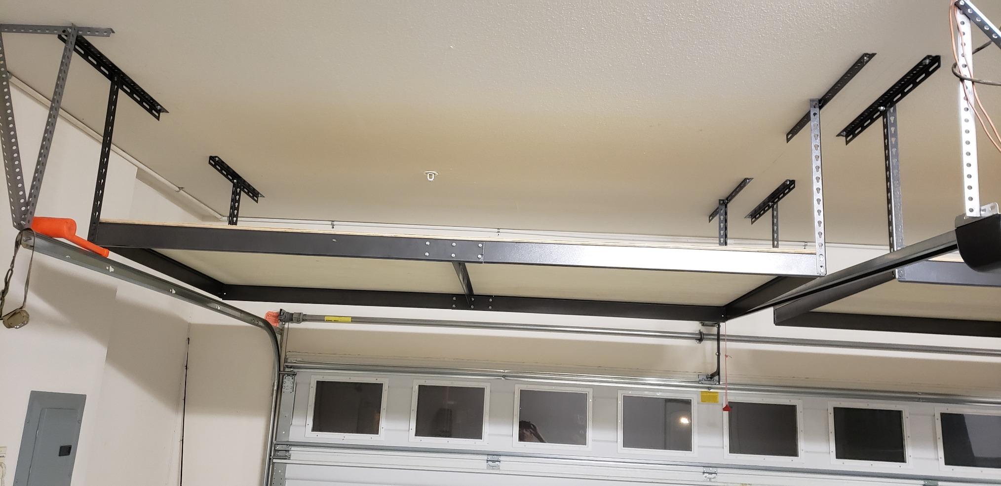 MonsterRax 4x8 Overhead Garage Storage Rack, Gray, 24
