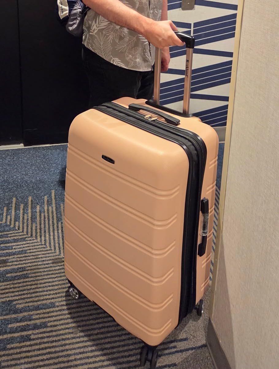 Rockland Melbourne Hardside 3 Piece Expandable Spinner Wheel Luggage Set, (20